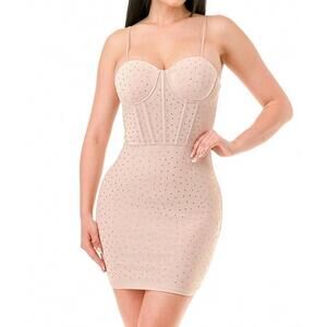 NEW LOVESOME lavish life dress in nude